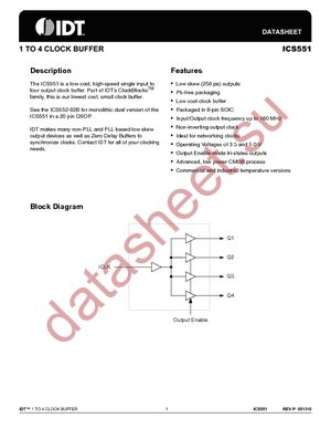 ICS551M datasheet  